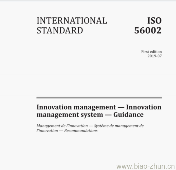 ISo 56002:2019(E) Innovation management- Innovation management system -Guidance